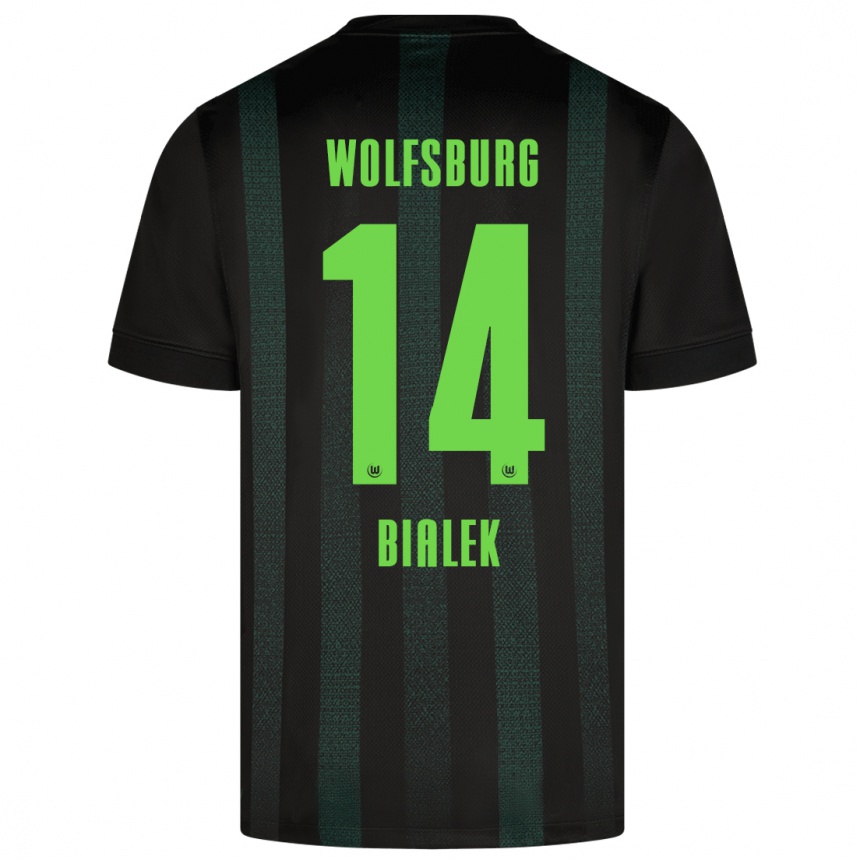 Niño Fútbol Camiseta Bartosz Bialek #14 Verde Oscuro 2ª Equipación 2024/25 Argentina