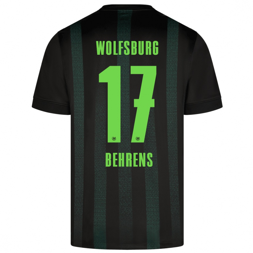 Niño Fútbol Camiseta Kevin Behrens #17 Verde Oscuro 2ª Equipación 2024/25 Argentina