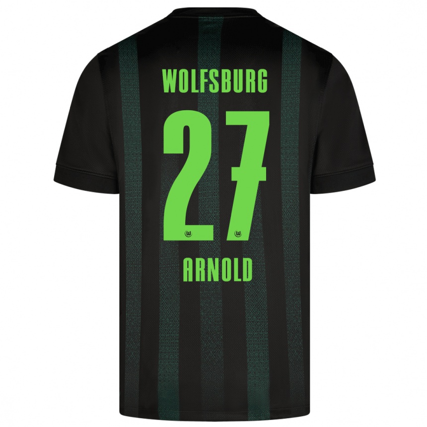 Niño Fútbol Camiseta Maximilian Arnold #27 Verde Oscuro 2ª Equipación 2024/25 Argentina