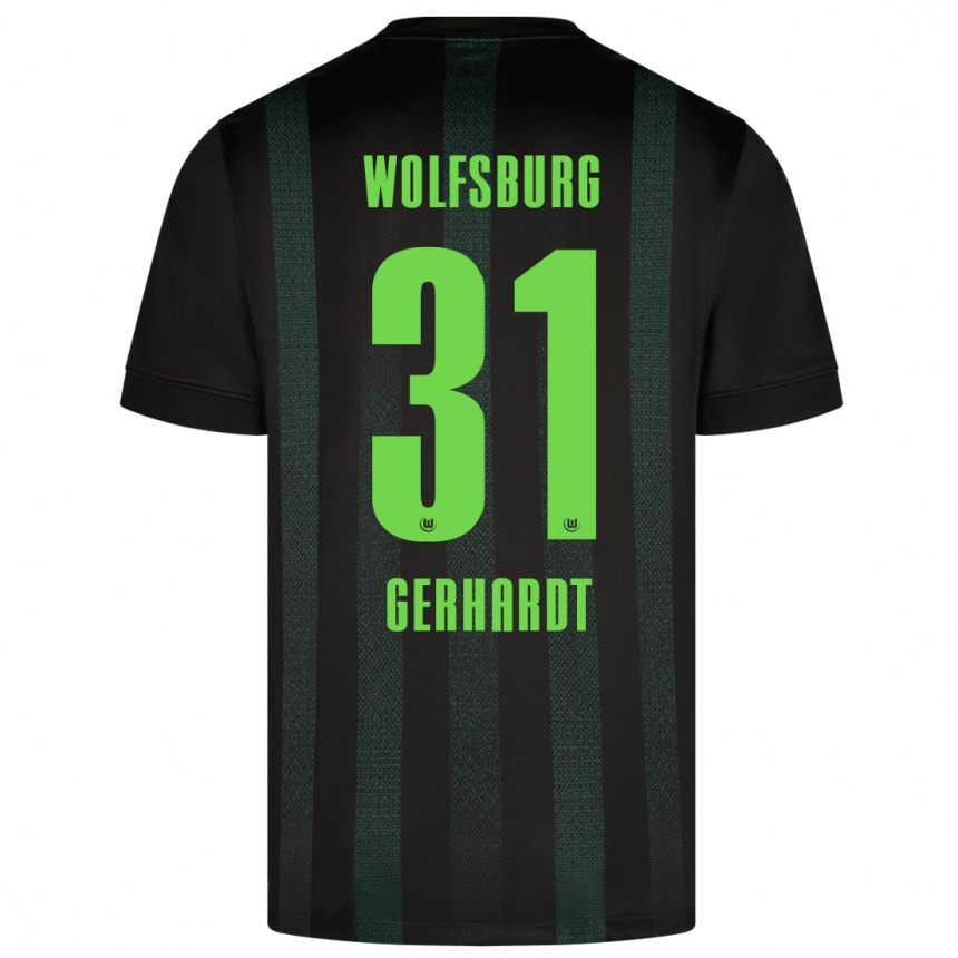 Niño Fútbol Camiseta Yannick Gerhardt #31 Verde Oscuro 2ª Equipación 2024/25 Argentina