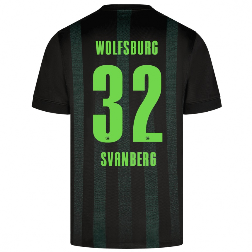 Niño Fútbol Camiseta Mattias Svanberg #32 Verde Oscuro 2ª Equipación 2024/25 Argentina