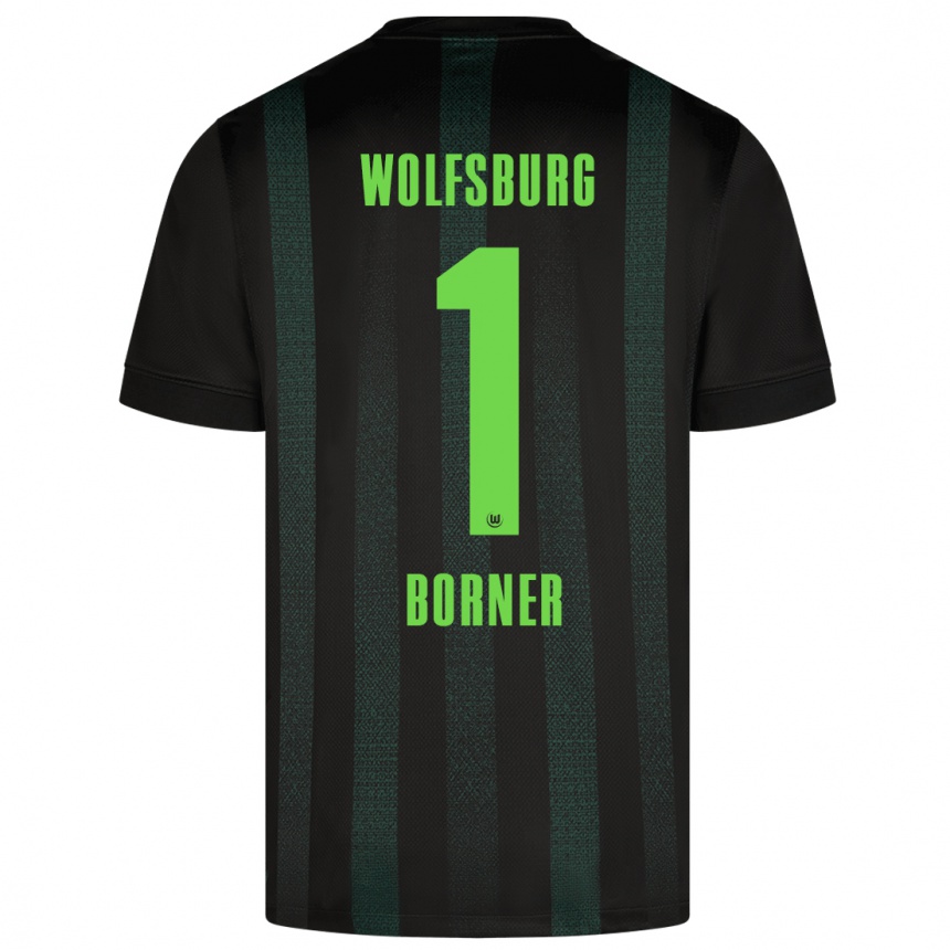 Niño Fútbol Camiseta Benedikt Börner #1 Verde Oscuro 2ª Equipación 2024/25 Argentina