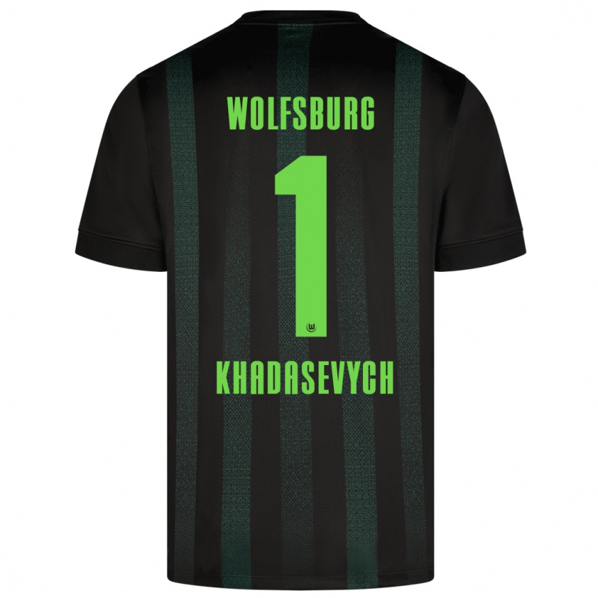 Niño Fútbol Camiseta Kyrylo Khadasevych #1 Verde Oscuro 2ª Equipación 2024/25 Argentina