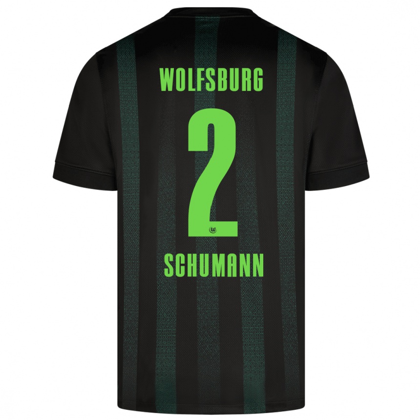 Niño Fútbol Camiseta Anton Schumann #2 Verde Oscuro 2ª Equipación 2024/25 Argentina