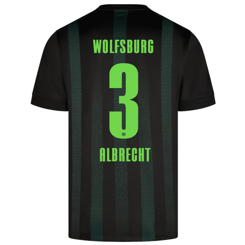 Niño Fútbol Camiseta Ben Albrecht #3 Verde Oscuro 2ª Equipación 2024/25 Argentina