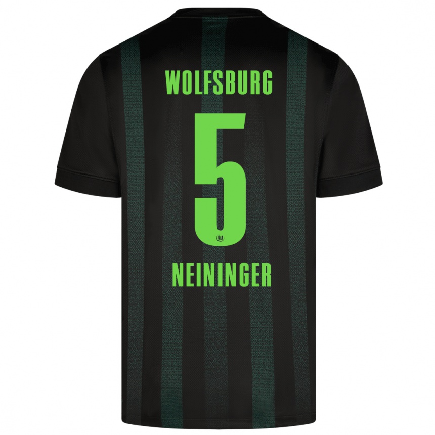 Niño Fútbol Camiseta Tim Neininger #5 Verde Oscuro 2ª Equipación 2024/25 Argentina