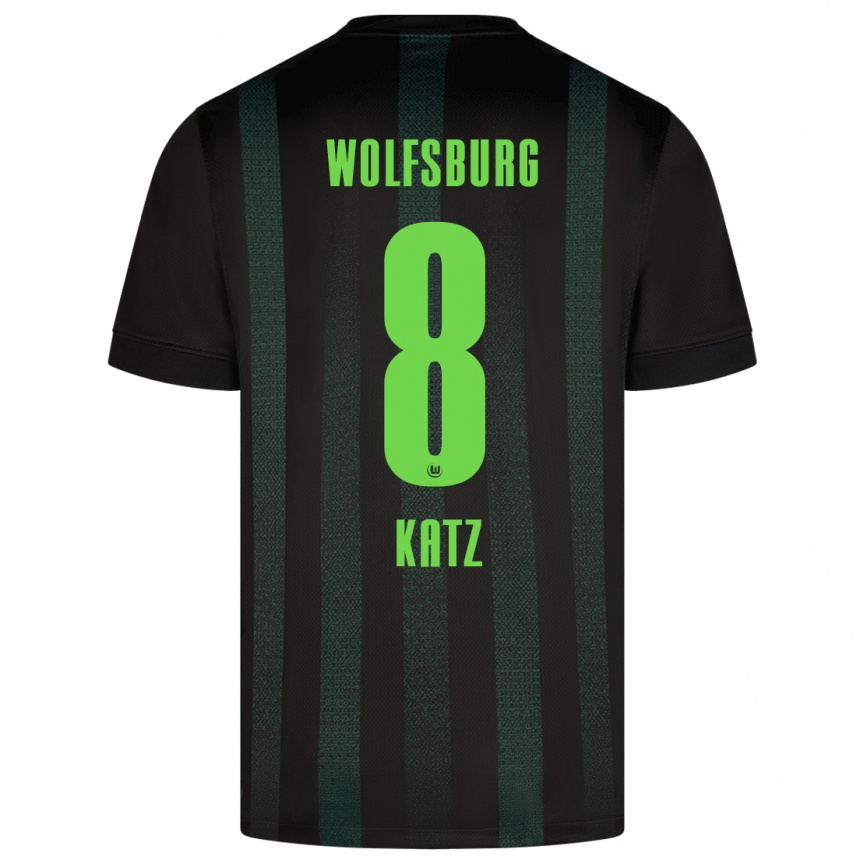 Niño Fútbol Camiseta Bruno Katz #8 Verde Oscuro 2ª Equipación 2024/25 Argentina