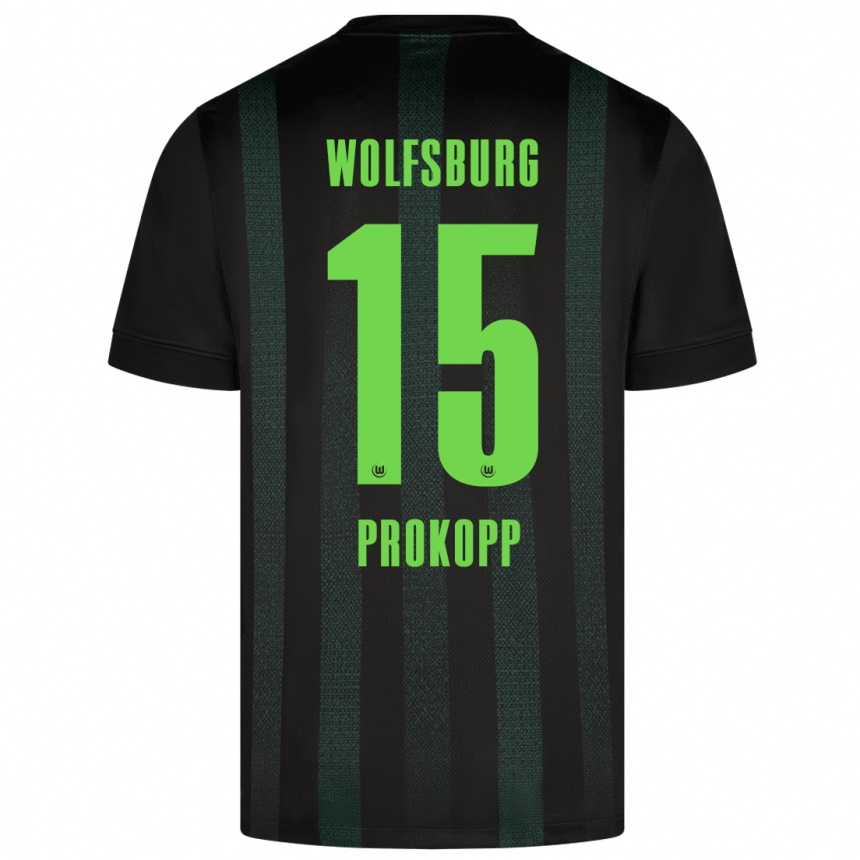 Niño Fútbol Camiseta Oskar Prokopp #15 Verde Oscuro 2ª Equipación 2024/25 Argentina