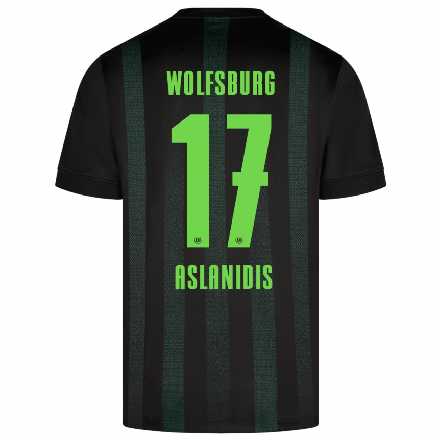 Niño Fútbol Camiseta Elijas Aslanidis #17 Verde Oscuro 2ª Equipación 2024/25 Argentina