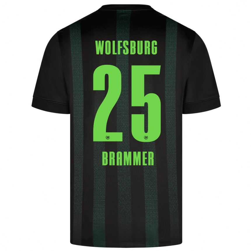 Niño Fútbol Camiseta Ole Brammer #25 Verde Oscuro 2ª Equipación 2024/25 Argentina