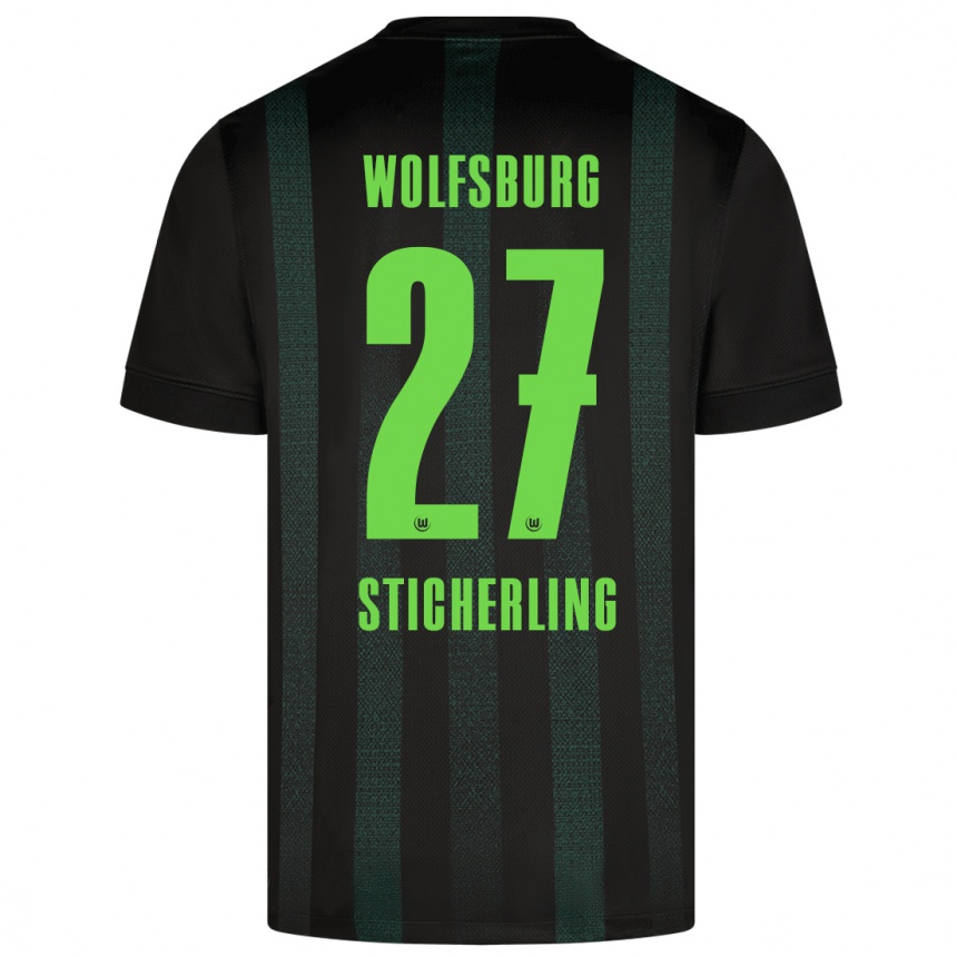 Niño Fútbol Camiseta Carl-Anton Sticherling #27 Verde Oscuro 2ª Equipación 2024/25 Argentina