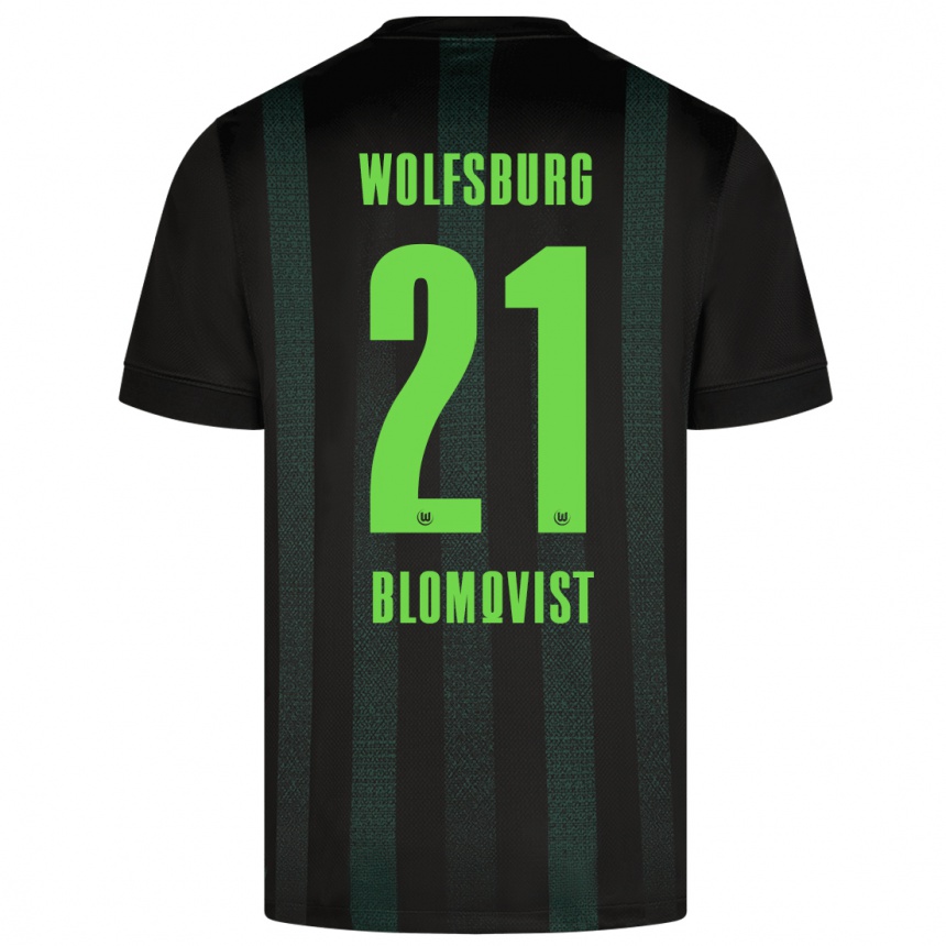 Niño Fútbol Camiseta Rebecka Blomqvist #21 Verde Oscuro 2ª Equipación 2024/25 Argentina