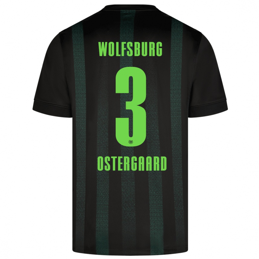 Niño Fútbol Camiseta Christian Östergaard #3 Verde Oscuro 2ª Equipación 2024/25 Argentina