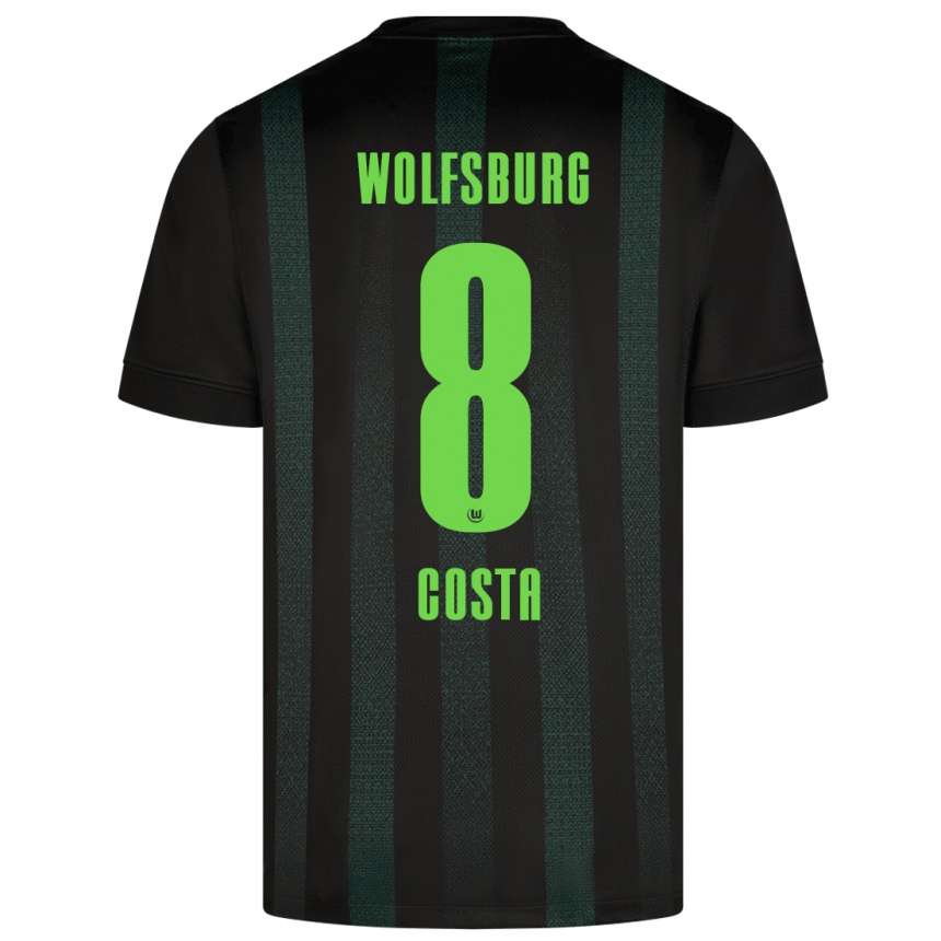 Niño Fútbol Camiseta Jesse Costa #8 Verde Oscuro 2ª Equipación 2024/25 Argentina