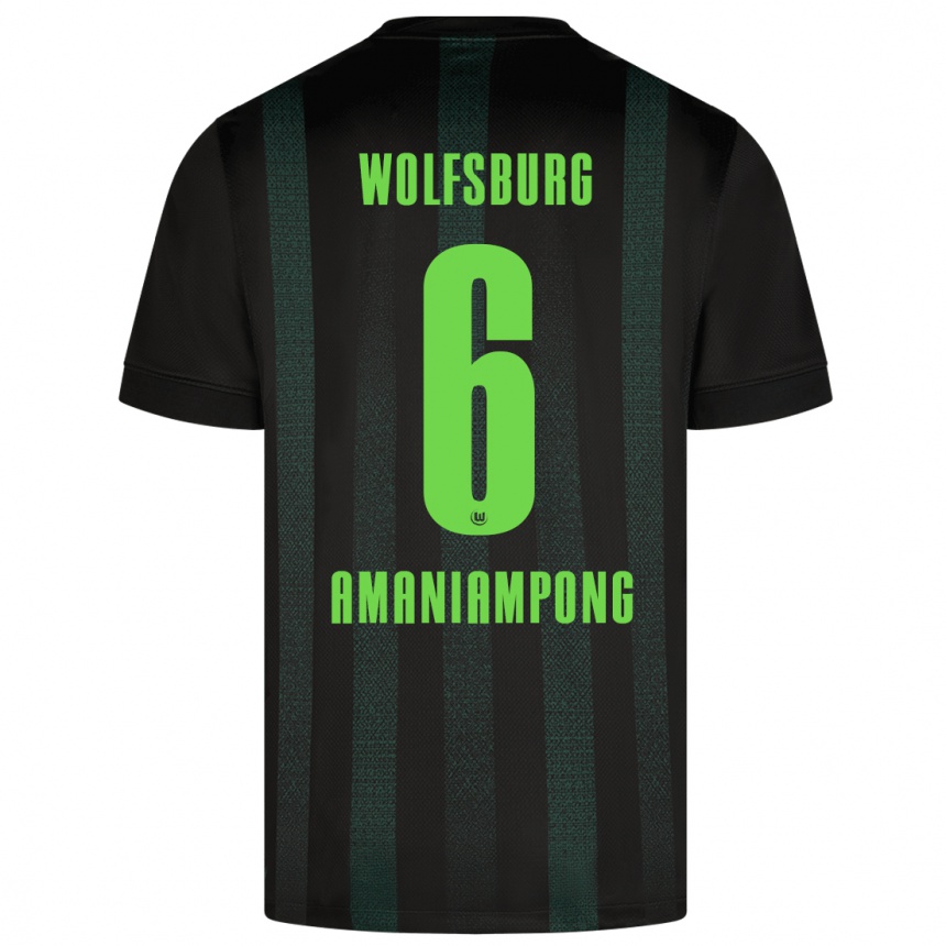 Niño Fútbol Camiseta Marces Amaniampong #6 Verde Oscuro 2ª Equipación 2024/25 Argentina