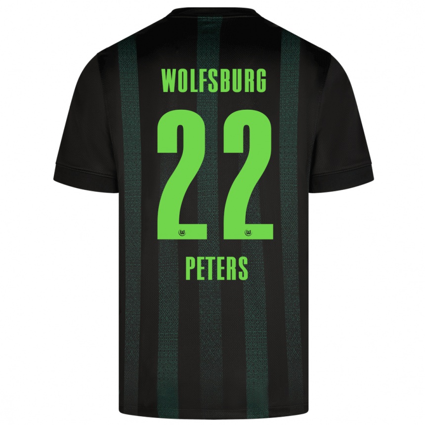 Niño Fútbol Camiseta Laurin Peters #22 Verde Oscuro 2ª Equipación 2024/25 Argentina