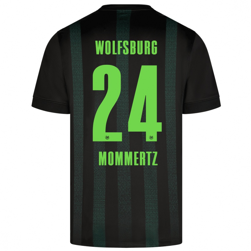 Niño Fútbol Camiseta Benjamin Mommertz #24 Verde Oscuro 2ª Equipación 2024/25 Argentina