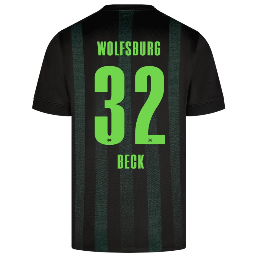 Niño Fútbol Camiseta Kiara Beck #32 Verde Oscuro 2ª Equipación 2024/25 Argentina