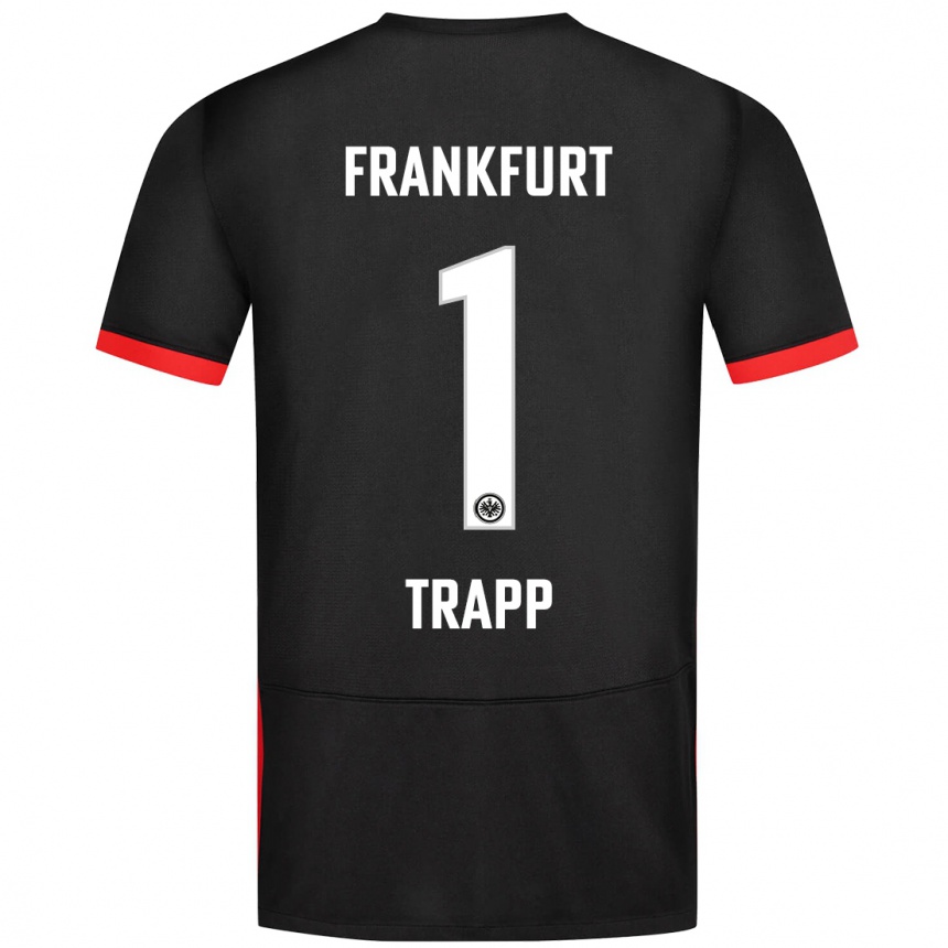 Niño Fútbol Camiseta Kevin Trapp #1 Negro 2ª Equipación 2024/25 Argentina