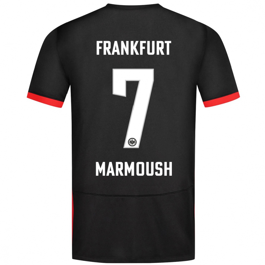 Niño Fútbol Camiseta Omar Marmoush #7 Negro 2ª Equipación 2024/25 Argentina