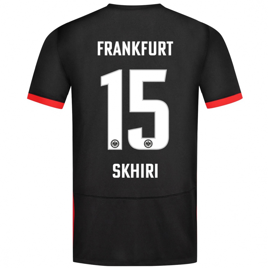 Niño Fútbol Camiseta Ellyes Skhiri #15 Negro 2ª Equipación 2024/25 Argentina