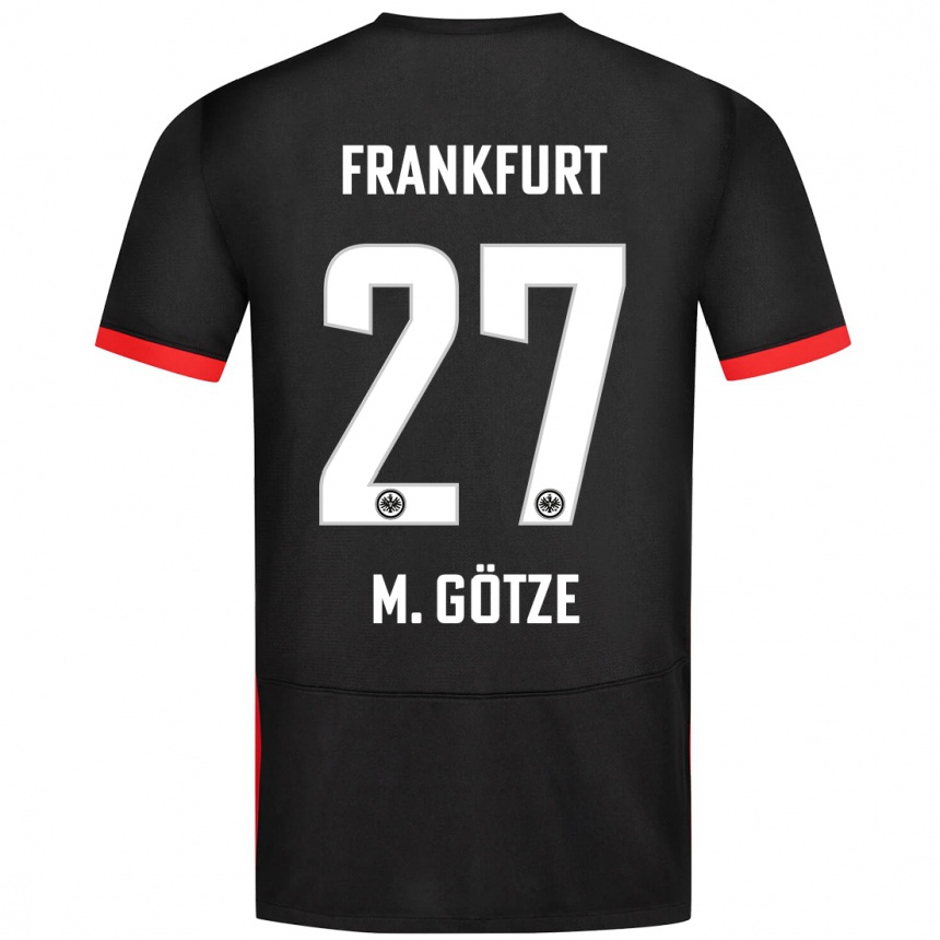 Niño Fútbol Camiseta Mario Götze #27 Negro 2ª Equipación 2024/25 Argentina