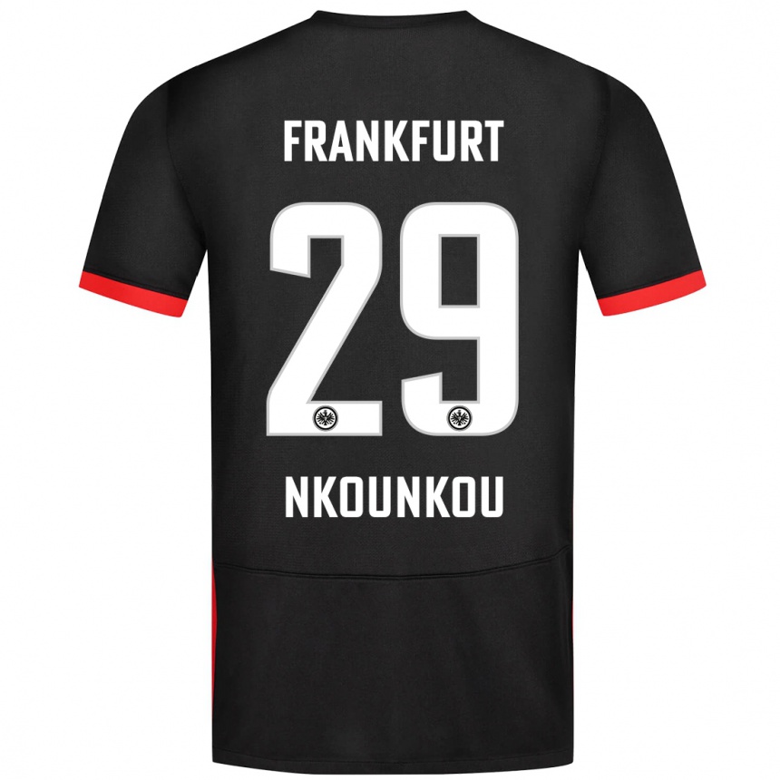 Niño Fútbol Camiseta Niels Nkounkou #29 Negro 2ª Equipación 2024/25 Argentina