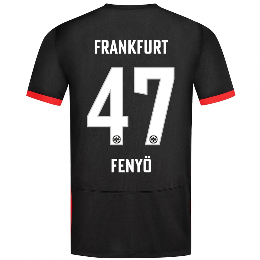 Niño Fútbol Camiseta Noah Fenyö #47 Negro 2ª Equipación 2024/25 Argentina