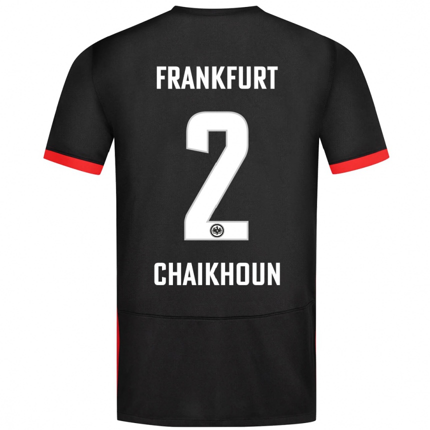 Niño Fútbol Camiseta Ayoub Chaikhoun #2 Negro 2ª Equipación 2024/25 Argentina