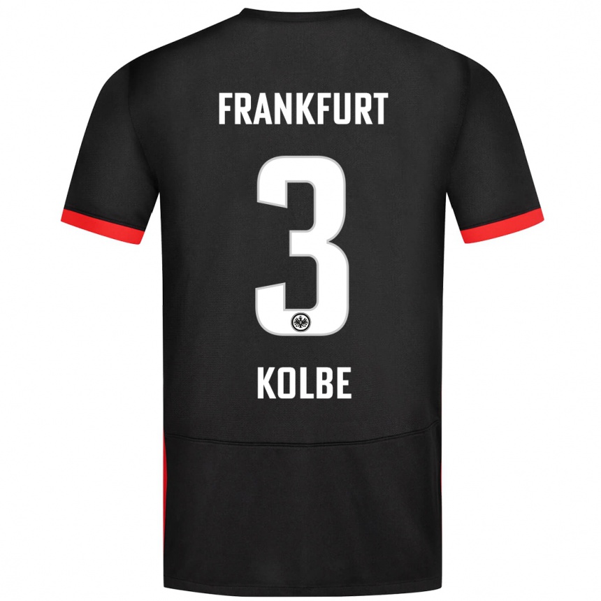 Niño Fútbol Camiseta Louis Kolbe #3 Negro 2ª Equipación 2024/25 Argentina