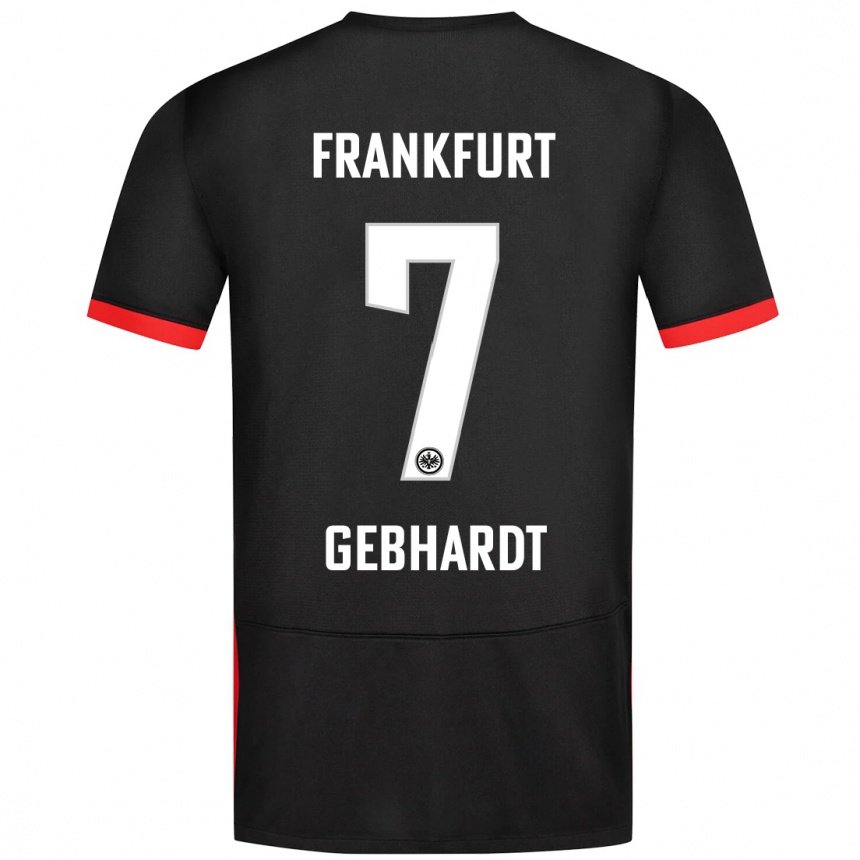 Niño Fútbol Camiseta Luca Gebhardt #7 Negro 2ª Equipación 2024/25 Argentina