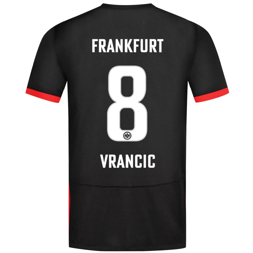 Niño Fútbol Camiseta Mario Vrancic #8 Negro 2ª Equipación 2024/25 Argentina