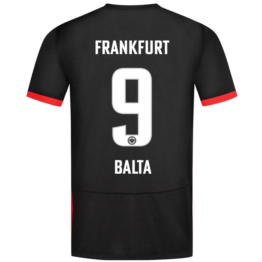 Niño Fútbol Camiseta Sahin Balta #9 Negro 2ª Equipación 2024/25 Argentina