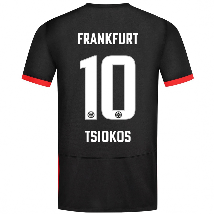 Niño Fútbol Camiseta Leonidas Ilias Tsiokos #10 Negro 2ª Equipación 2024/25 Argentina