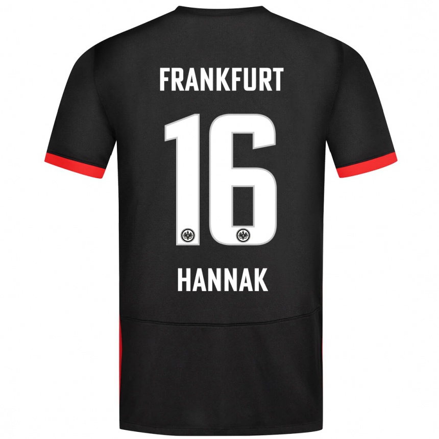 Niño Fútbol Camiseta Tim Hannak #16 Negro 2ª Equipación 2024/25 Argentina