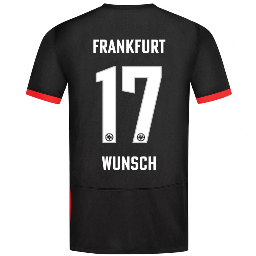 Niño Fútbol Camiseta Paul Wünsch #17 Negro 2ª Equipación 2024/25 Argentina