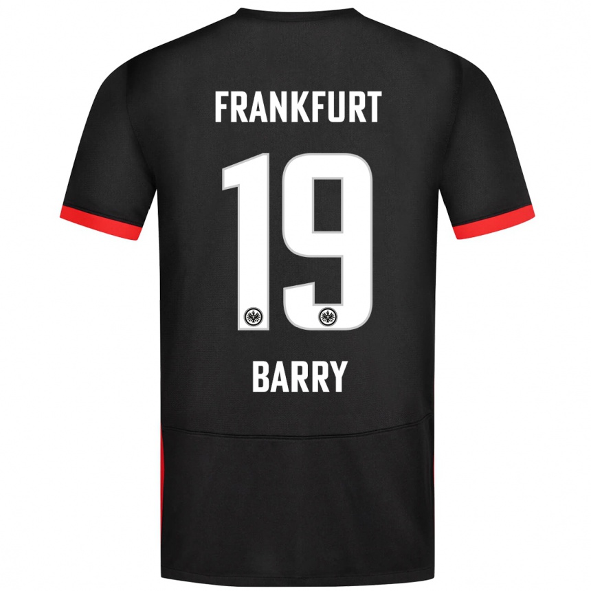 Niño Fútbol Camiseta Jasha Barry #19 Negro 2ª Equipación 2024/25 Argentina