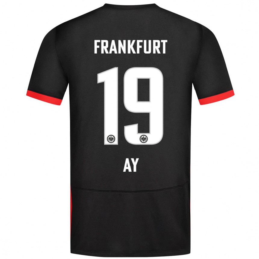 Niño Fútbol Camiseta Ugur Ay #19 Negro 2ª Equipación 2024/25 Argentina