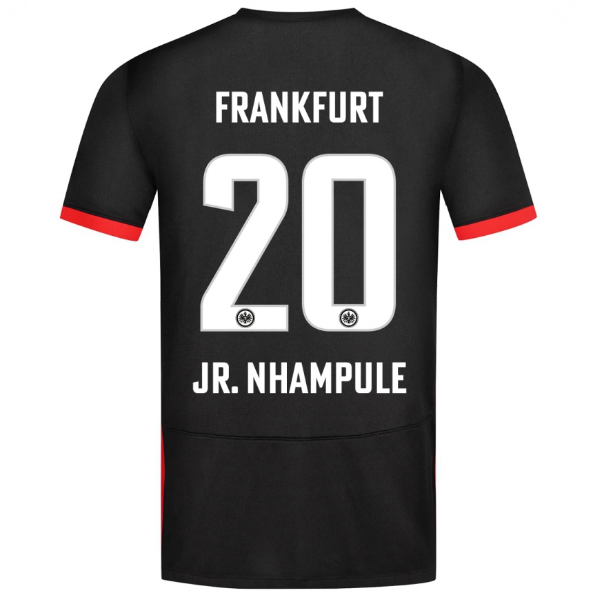 Niño Fútbol Camiseta Antonio Junior Nhampule #20 Negro 2ª Equipación 2024/25 Argentina