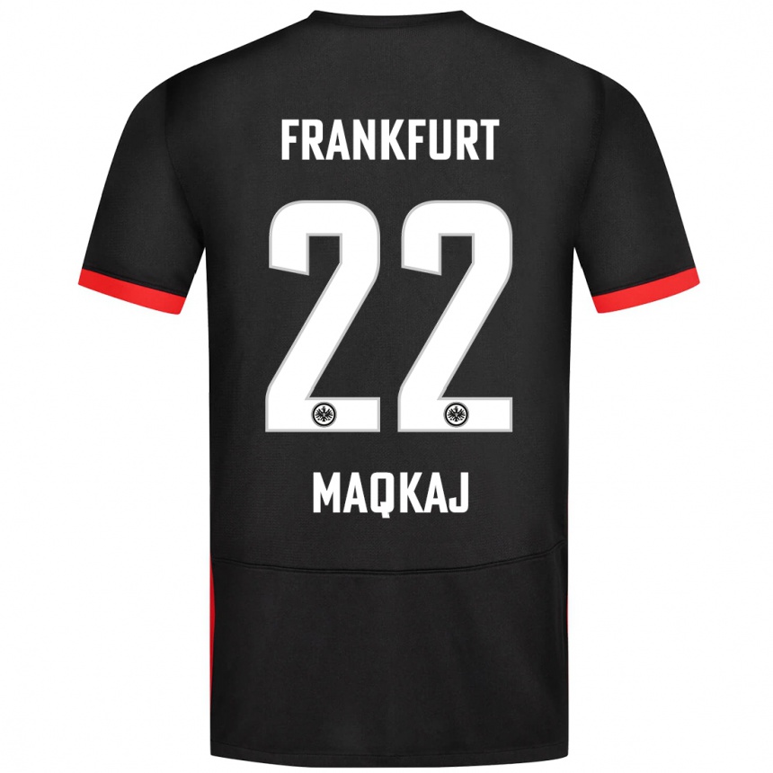 Niño Fútbol Camiseta Dritan Maqkaj #22 Negro 2ª Equipación 2024/25 Argentina