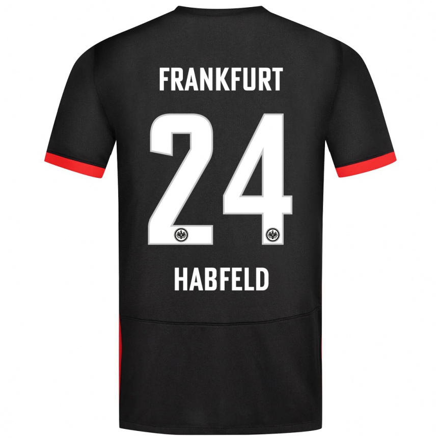 Niño Fútbol Camiseta Josef Haßfeld #24 Negro 2ª Equipación 2024/25 Argentina