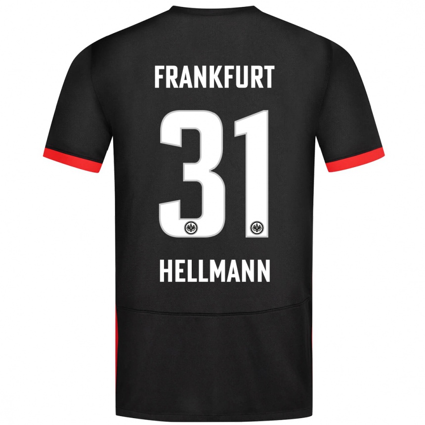 Niño Fútbol Camiseta Melvin Hellmann #31 Negro 2ª Equipación 2024/25 Argentina