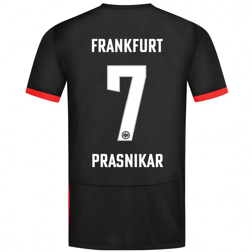 Niño Fútbol Camiseta Lara Prašnikar #7 Negro 2ª Equipación 2024/25 Argentina