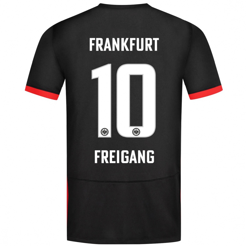 Niño Fútbol Camiseta Laura Freigang #10 Negro 2ª Equipación 2024/25 Argentina