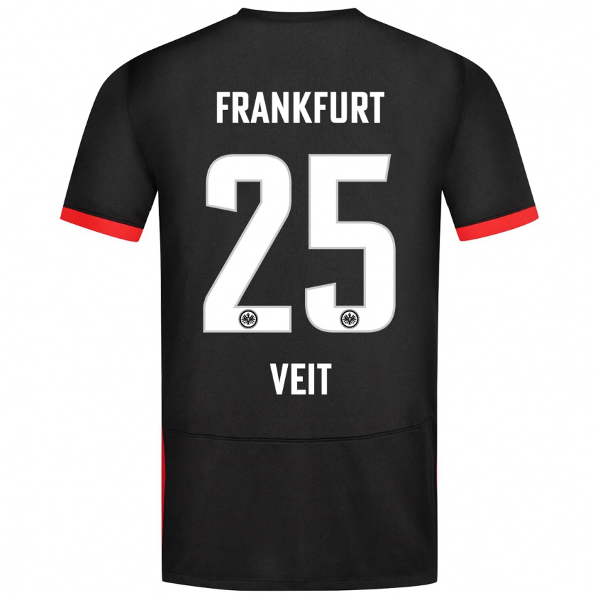 Niño Fútbol Camiseta Jella Veit #25 Negro 2ª Equipación 2024/25 Argentina