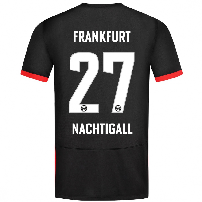 Niño Fútbol Camiseta Sophie Nachtigall #27 Negro 2ª Equipación 2024/25 Argentina