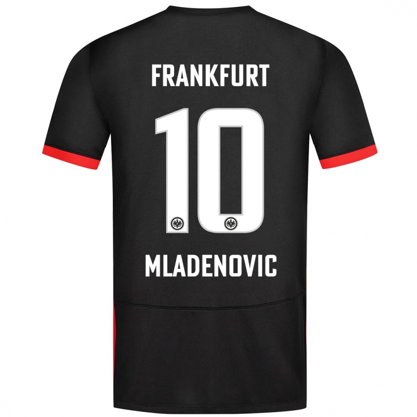 Niño Fútbol Camiseta Marko Mladenovic #10 Negro 2ª Equipación 2024/25 Argentina