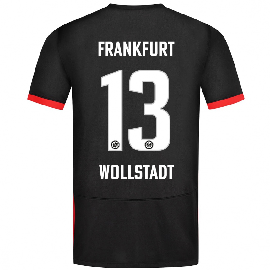 Niño Fútbol Camiseta Fabio Wollstadt #13 Negro 2ª Equipación 2024/25 Argentina