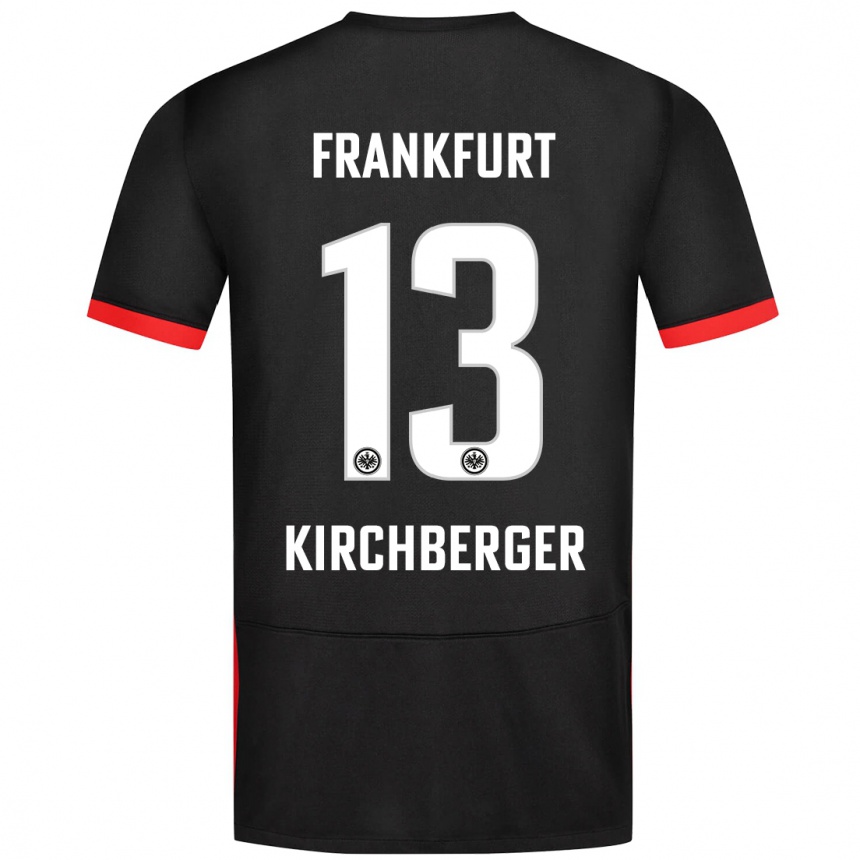 Niño Fútbol Camiseta Virginia Kirchberger #13 Negro 2ª Equipación 2024/25 Argentina