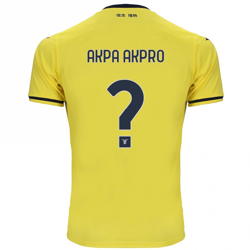 Niño Fútbol Camiseta Jean-Daniel Akpa Akpro #0 Amarillo 2ª Equipación 2024/25 Argentina